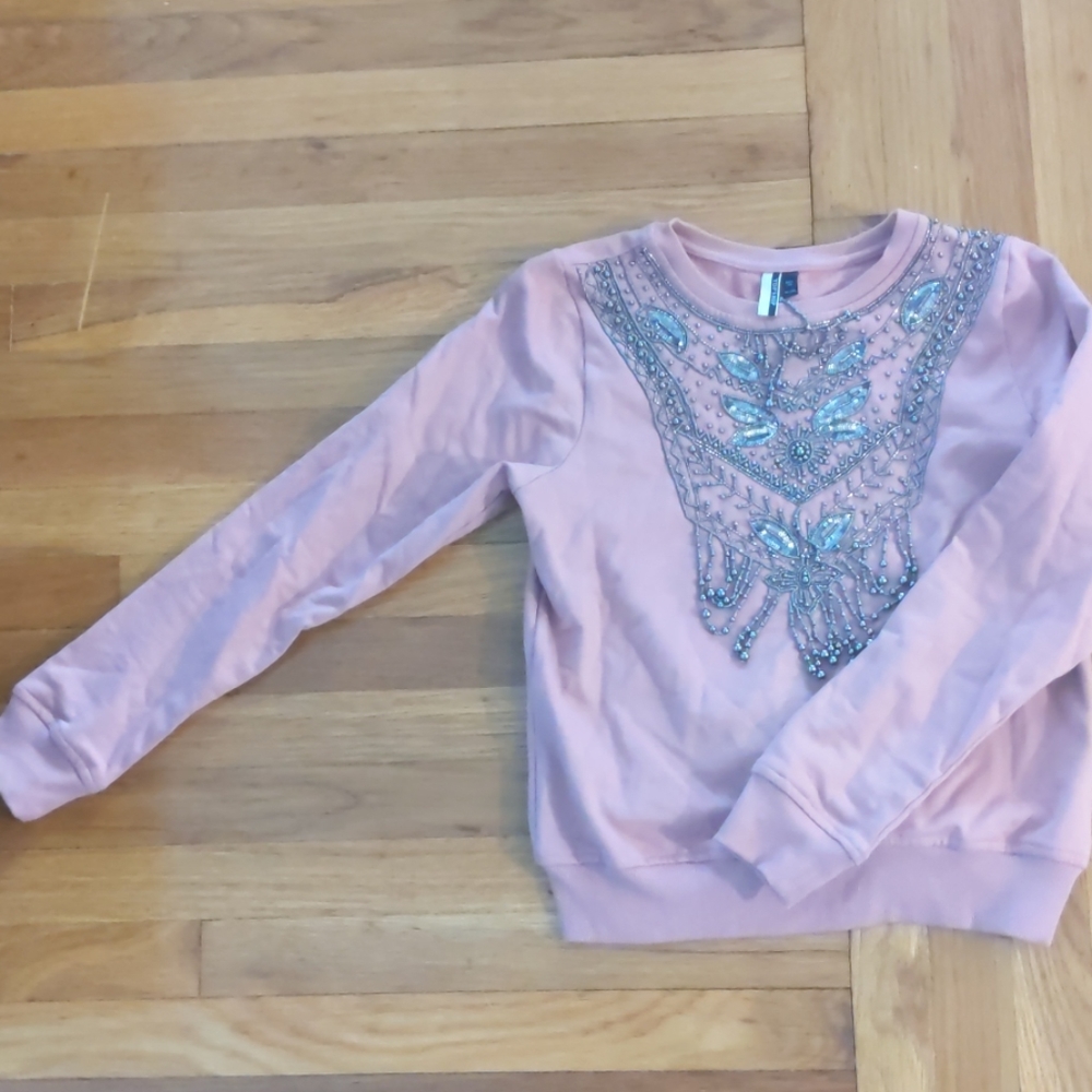 Topshop beaded sweatshirt